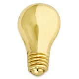 Blank Light Bulb Lapel Pin, 3/4