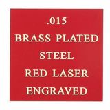 Custom Red Brass Plated Steel Engraving Sheet Stock (12