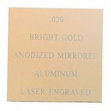 Custom Bright Anodized Gold Aluminum Engraving Sheet Stock (12