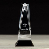 Custom Star Tower Acrylic Award w/ Stonecast Base (11