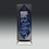 Custom Silver Bow Art Glass Award, 13 1/2" H x 5" W, Price/piece