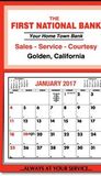 Custom Border Apron Calendar w/ Red Border & H Pad - Thru 05/31/12