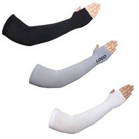 Custom Compression arm sleeves with thumb holes, 9 13/16" L x 4 1/2" W