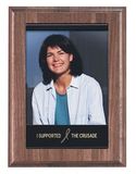 Custom Brown Wooden Photo Frame Plaque W/ 2
