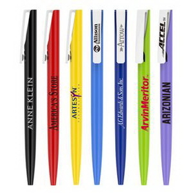 Custom Colorful Series Plastic Ballpoint Pen, 5.55" L x 0.39" W