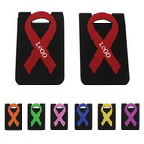 Custom Two-tone Cancer Awareness Riboon Card Phone Wallet, 3.43