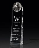 Custom Golf Tower Crystal Award (2 3/4