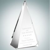 Custom Majestic Triangle Optical Crystal Award Plaque (Large), 10