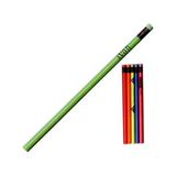Custom Round Super Bargain Buster Neon Pencil, 7 1/2