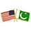 Blank Usa & Pakistan Flag Pin, 1 1/8" W X 1/2" H, Price/piece
