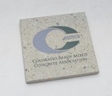Custom Square Real Concrete Coaster, 4