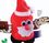 Custom Full Santa & Parcel Weepul, 1 1/4" H X 1 1/4" W X 1 1/4" L, Price/piece