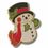 Custom Snowman Lapel Pin, 1" L X 3/4" W, Price/piece