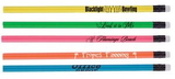Custom Neon #2 Pencil with White Eraser
