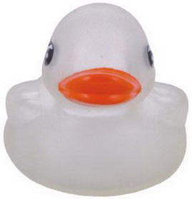 Custom Rubber Clear Duck, 3 3/4" L x 3" W x 2 7/8" H