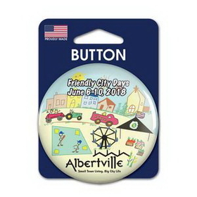 Custom 1 Pack Carded 2.25" Round Button