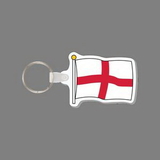 Key Ring & Punch Tag W/ Tab - Full Color Flag Of England
