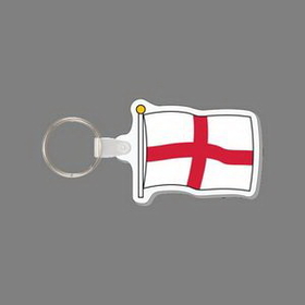 Key Ring & Punch Tag W/ Tab - Full Color Flag Of England