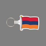 Key Ring & Full Color Punch Tag W/ Tab - Flag of Armenia
