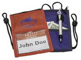 Custom Classic Printed Event Pouch W/ Top Zipper And Adjustable Cord, 6.75