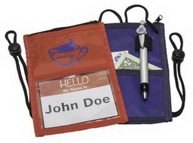 Custom Classic Printed Event Pouch W/ Top Zipper And Adjustable Cord, 6.75" H X 5" W