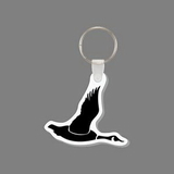 Custom Key Ring & Punch Tag W/ Tab - Flying Goose (Silhouette)