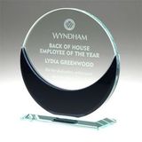 Custom Eclipse Jade Glass Trophy with Black Mirror - Medium, 7.5