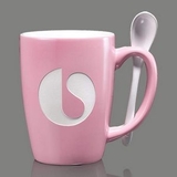 Custom Winfield Mug & Spoon - 15oz Pink