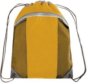 Blank Cinch Sport Bag With Mesh Sides, 14" W x 19" H