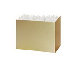 Custom Metallic Gold Small Basket Box, 6 3/4