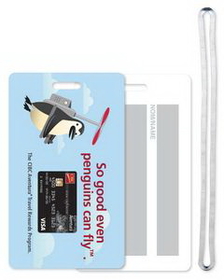 Custom Luggage Tag (2 1/2"x4 1/4") with Write-On Surface, Full Color Imprint