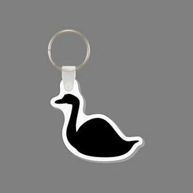 Custom Key Ring & Punch Tag - Swan (Silhouette) Tag W/ Tab
