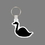 Custom Key Ring & Punch Tag - Swan (Silhouette) Tag W/ Tab, Price/piece