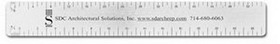 Custom 7-1/4"x1-1/8" Spring Tempered Stainless Steel Architectural Ruler(1 Side)