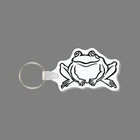 Custom Key Ring & Punch Tag - Frog (Facing Front) Tag W/ Tab