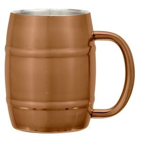 Custom 14 Oz. Moscow Mule Barrel Mug, 4 1/2" H