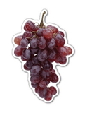 Custom Grapes On Vine Magnet - 5.1-7 Sq. In. (30MM Thick)