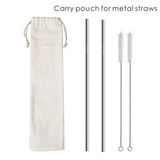 Custom Linen Carry Pouch for Metal Straws, Carry on Pouch bag for Straws, 0.30