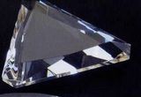 Custom Crystal Gem Cut Triangular Paper Weight (5/8