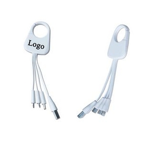 Custom 4-in-1 Mobile Phone Charging Data Line, 4.92"" L