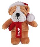 Custom Soft Plush Bulldog with Christmas Scarf and Hat 8