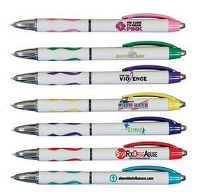 Custom Awareness Pen w/ Ribbed Rubber Grip (Full Color Digital), 5 5/8" L