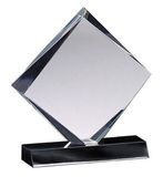 Blank Clear Diamond Acrylic Award on Black Base (5 3/4