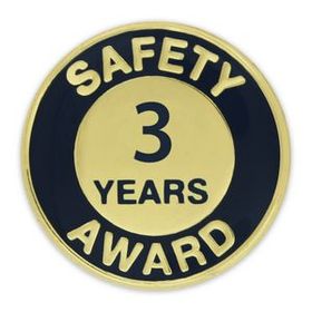 Blank Safety Award Pin - 3 Year, 3/4" W x 3/4" H