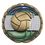 Custom 2 1/2" Color Epoxy Medallion Volleyball In Gold, Price/piece