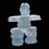 Custom Frosted Inukshuk Sculpture (7 1/2"), Price/piece