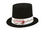 Custom Imprinted Velour Black & White Derby & Topper Hats (1-Color Band Imprint), Price/piece