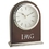 Custom Arched Wooden Desk Alarm Clock w/ Silver Trim