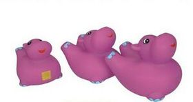 Custom Rubber Hippo 3 Piece Family Toy