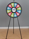 Custom 12-Slot Black Floor Stand Prize Wheel Game